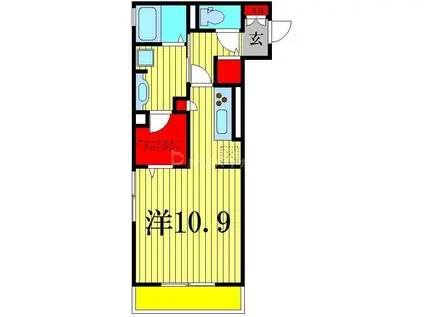 アスタリスク(ワンルーム/3階)の間取り写真