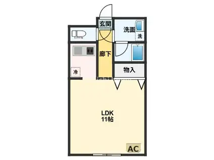 NEXT 秀和(1K/3階)の間取り写真