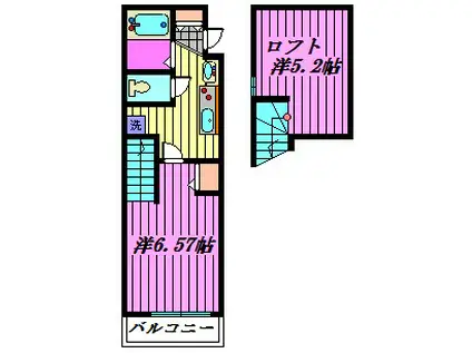 DUO COURT 芝(1K/1階)の間取り写真