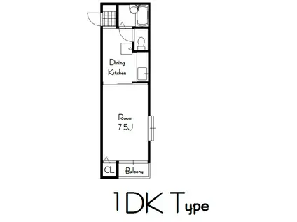 JOYハウス(1DK/1階)の間取り写真