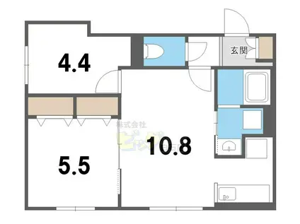 ラグジースペース本郷通南(2LDK/1階)の間取り写真