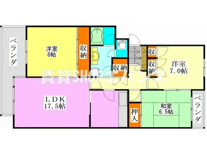 PLENDY東船橋(3LDK/1階)の間取り写真