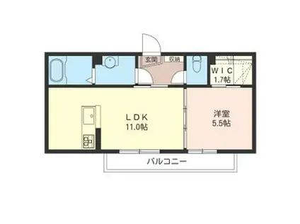 アクシス川越(1LDK/3階)の間取り写真