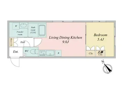 ラヴィエール清澄ガーデンテラス(1LDK/4階)の間取り写真