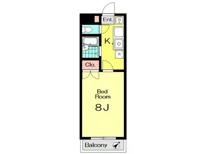 フロイデ(1K/1階)の間取り写真