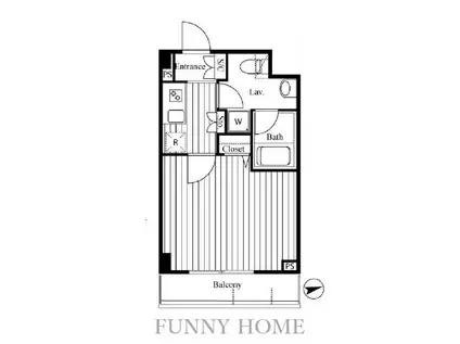 ミリオンガーデン世田谷砧(1K/2階)の間取り写真