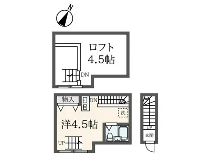 インベスト仲六郷(ワンルーム/1階)の間取り写真