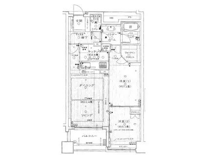 ザ・シティタワー大手前センチュリー(3LDK/3階)の間取り写真
