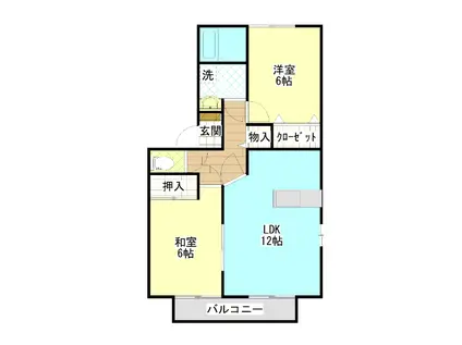 EXCEL N(2LDK/2階)の間取り写真