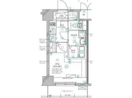 ディアレイシャス東別院IV(1K/7階)の間取り写真