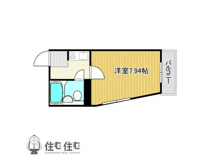 ビレッジ8(1K/1階)の間取り写真