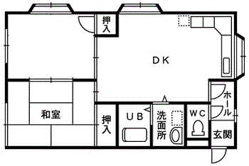 フィールズ(2DK/2階)の間取り写真