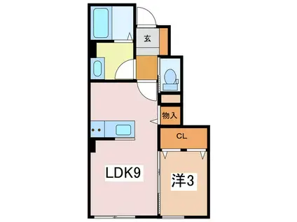 CRAFT ONE(1LDK/1階)の間取り写真