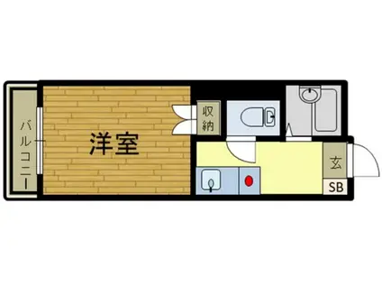 メゾンドール常盤(1K/2階)の間取り写真