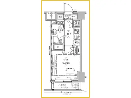 ベルシード横濱南太田(1K/2階)の間取り写真