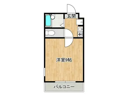 サウザンド・リーフB棟(1K/3階)の間取り写真