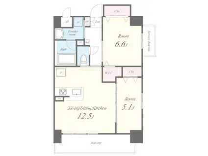 江坂 礎(2LDK/9階)の間取り写真