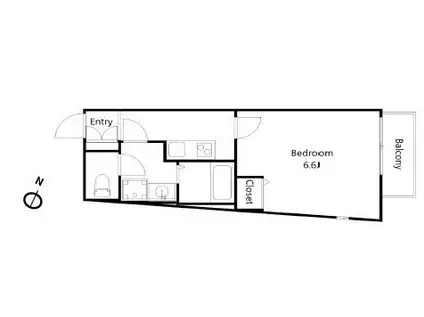 BLUE PALETTE大塚(1K/2階)の間取り写真
