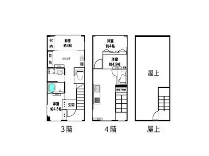 高橋ビル(4SLDK/3階)の間取り写真