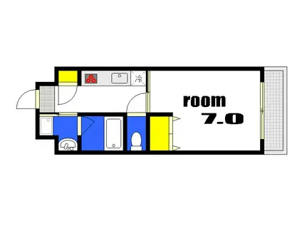 ORIENT BLD NO123(1K/12階)の間取り写真