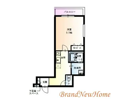 フジパレス我孫子前II番館(1K/2階)の間取り写真