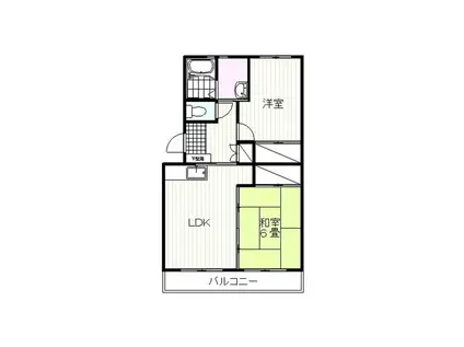 レヂデンス石井 S(2LDK/1階)の間取り写真