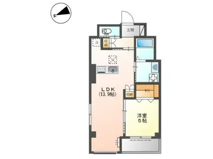 レヴォントゥレットI(1LDK/3階)の間取り写真