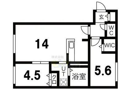 PATIO豊平公園(2LDK/4階)の間取り写真