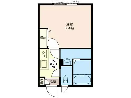 サンテラス代々木(1K/3階)の間取り写真