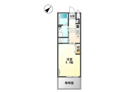 ア・ラ・メルシー(1K/1階)の間取り写真