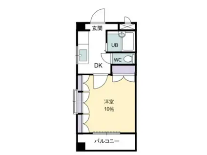 エスポアール大森(1K/3階)の間取り写真