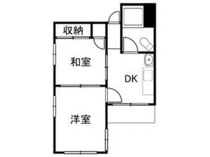 セレブ釉芝公園(2DK/3階)の間取り写真