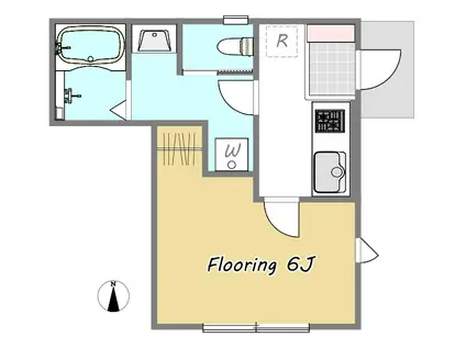 HYPE(1K/1階)の間取り写真