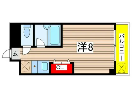 ステムヴィラ(ワンルーム/1階)の間取り写真