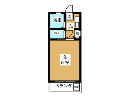 タニハイツ(1K/2階)の間取り写真