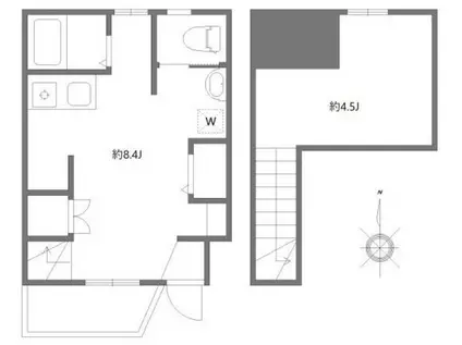 SOLEILE芝高木(ワンルーム/1階)の間取り写真