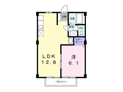 メゾン・ラ・ボヌ-ルVI(1LDK/1階)の間取り写真