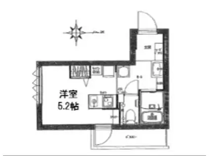 デトムワン北山レディース(ワンルーム/3階)の間取り写真
