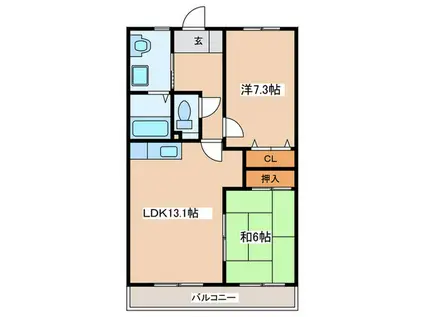MSテラス(2LDK/2階)の間取り写真