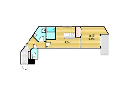 ベラ・ヴィータ豊里I(1LDK/3階)の間取り写真