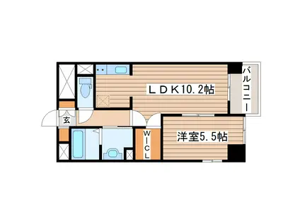 エグランティーヌ(1LDK/5階)の間取り写真