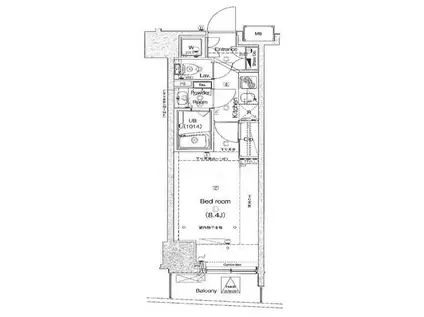 ARTESSIMO ALDO(1K/2階)の間取り写真