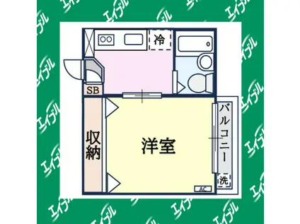 ハウスサンビーム(1K/3階)の間取り写真