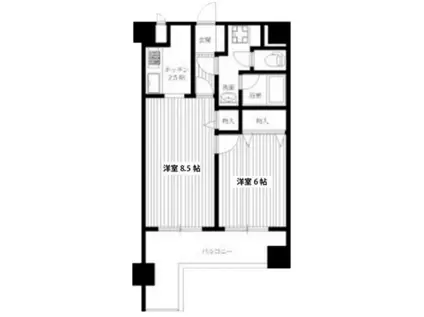 朝日プラザ王子(1LDK/5階)の間取り写真