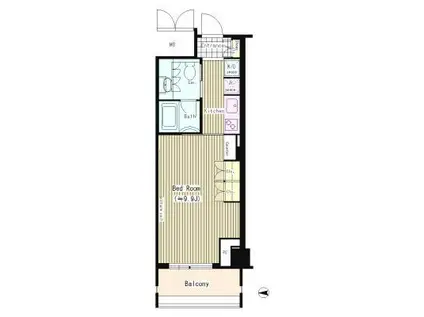 トレステージ四谷(1K/6階)の間取り写真