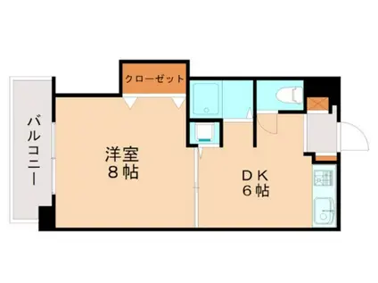 エトワール7(1DK/4階)の間取り写真