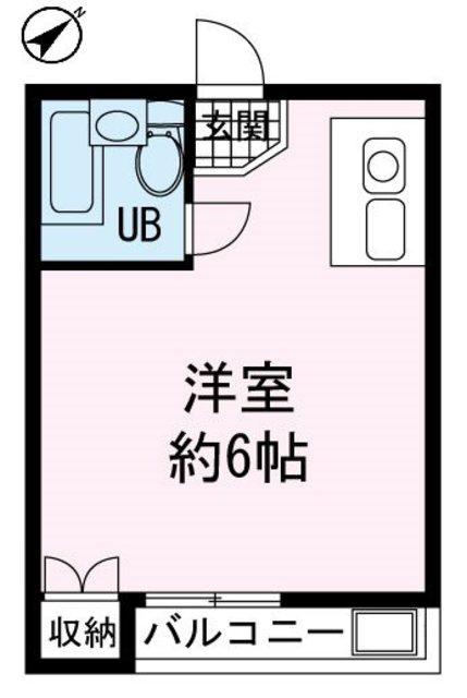 レスパーニャヨシノA棟(ワンルーム/4階)の間取り写真