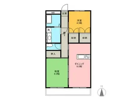 AMM FLATSII(2DK/1階)の間取り写真