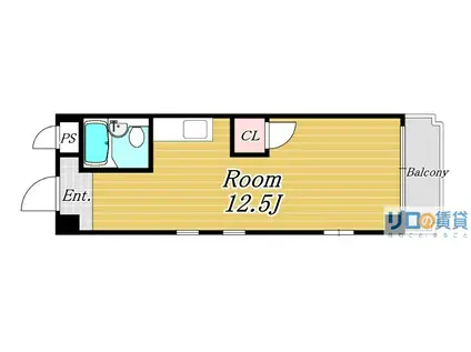 プロヴァンス(ワンルーム/9階)の間取り写真