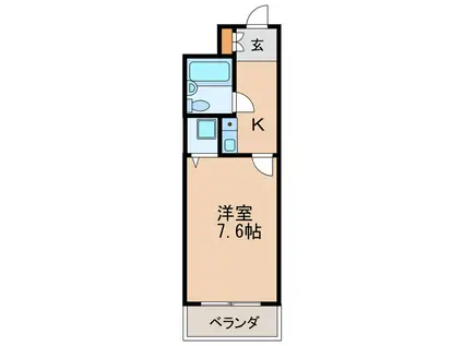 ライオンズマンション丸の内第6(1K/6階)の間取り写真